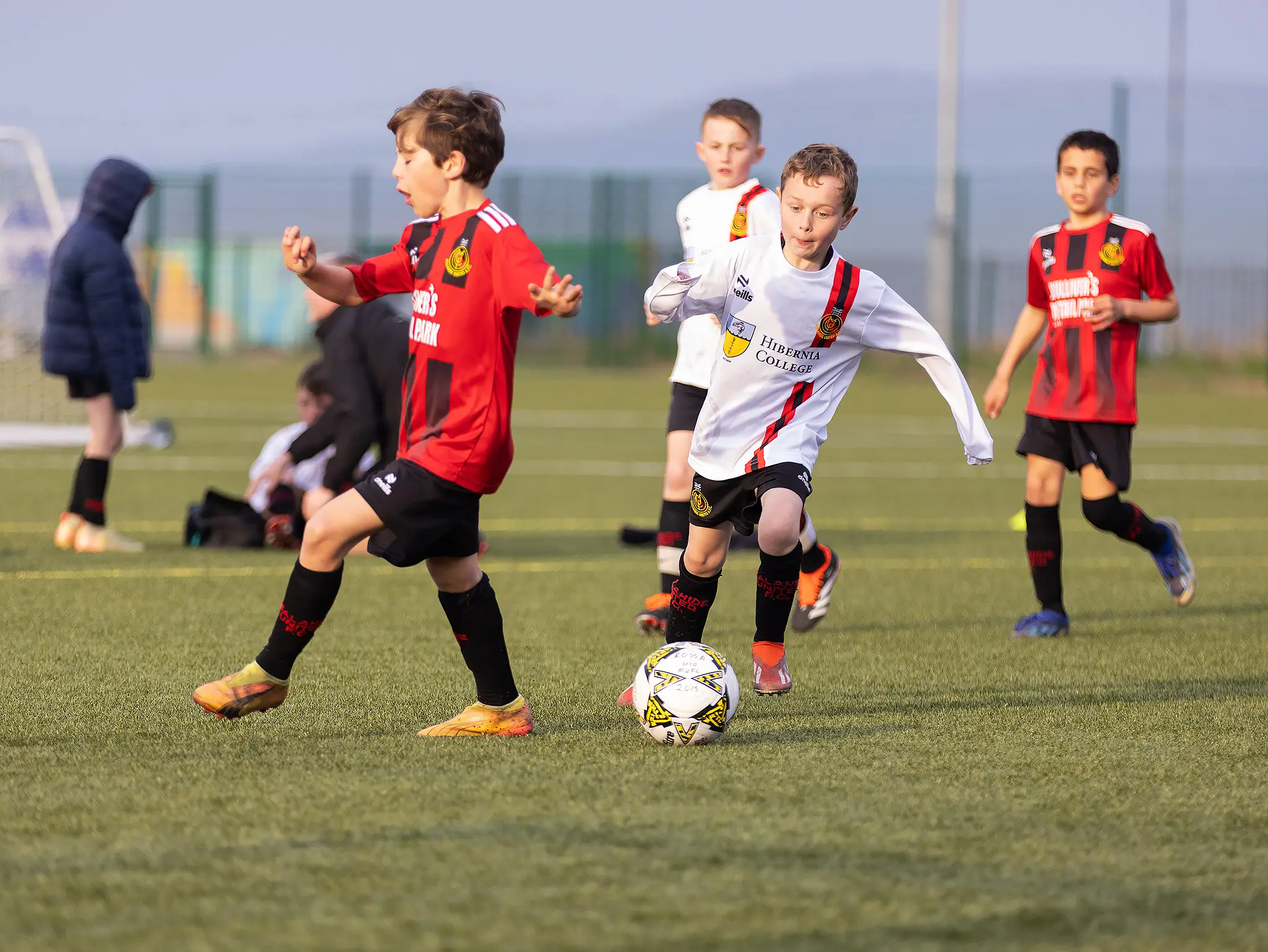 Footbal skills on a soccer pitch